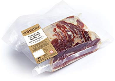 Jambon Ibérique (Épaule) Désossé 1 kg — Affinage +28 Mois — Certifié Hycer — Jamón Ibérico de Cebo — Guijuelo Espagne — aBeiou