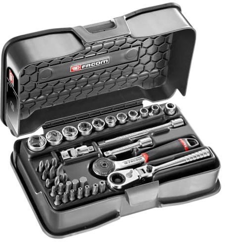 Coffret douilles 1/4 6 Pans métriques FACOM 37 pièces - R.161-6P6HXPB