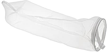 vhbw Chaussette filtrante Universelle pour Aquarium, Piscine, Skimmer - Sac de Filtration, Nylon, 18 x 81 cm, 100 micromètre, Blanc