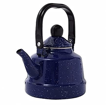 caihuashopping Pot à Cafetière 1.1L Café Bouilloire Vintage Épaissement en Émail Cafe Café avec poignée Tea Kettle Induction Cuisinière à gaz Théière à Eau Universelle Bouilloire à café (Color : E)