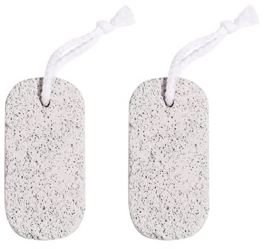 2Pcs Natural Pumice Stone for Feet, Hands and Body - Foot Scrubber for Dead Skin Removal - Natural Foot File for Men and Women