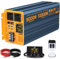 HLCJC Inversor de corriente de 5000 W, onda sinusoidal pura, CC 48 V a 230 V CA, 2 enchufes de carga de CA, convertidor de corriente solar para vehículos y hogar, pantalla LCD