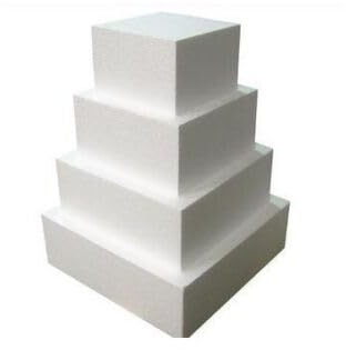 Zeus Party Base Polistirolo per Torte Quadrata Altezza 10 cm (40cm x 40cm)