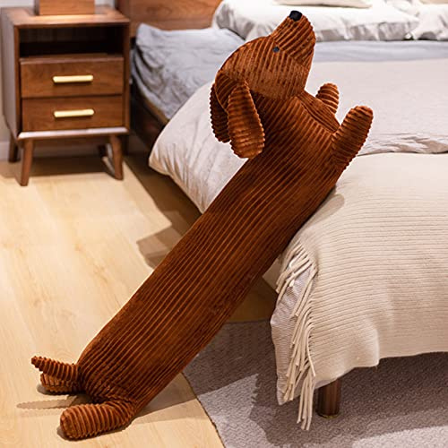 Imtrub Oreiller en Peluche pour Chien Teckel, 55/70/110 cm Doux et, Coussin en Peluche réaliste, Corps de Dessin animé, câlins Longs, Jouet en Peluche, décoration de canapé