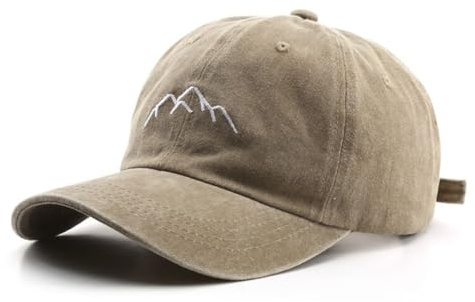 YULOONG Herren Vintage Baseball Cap Berggipfel Peak Baseball Hüte Retro gewaschen Baumwolle Dad Cap Frauen Sport Cap Unisex