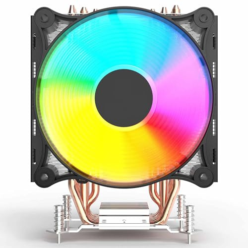 Simpletek – Sistema di Raffreddamento ad Aria CPU Socket LGA 2011| Dissipatore per Processore | RGB | 1650RPM | DC 12V 180W | 13.2 mm-H20 | 6 Copper Heat Pipe