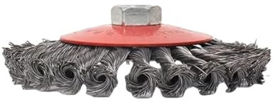 Brosse de roue en fil d'acier Ébavurage puissant Noeud rotatif rotatif ébavurage 100mm/115mm/125mm Pour le métal Meuleuse d'angle,125mm,1