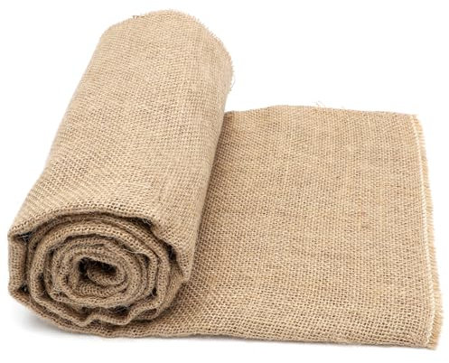 Runner da tavolo in juta naturale LOMUG al metro, 160 cm x 100 cm, tagliabile, per matrimoni, feste in giardino e celebrazioni - Decorazione da tavolo ecologica per lo stile rustico e country