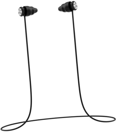 WRITWAA Reusable Ergonomic and Portable Design Noise Cancelling Earplugs Black with Cord, Silicone Material Ear Plugs for Noise Reduction and Hearing for Sleeping and Studying