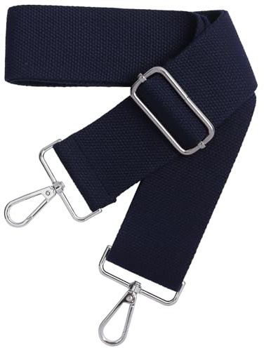 Moorle Schultergurt für Tasche, Taschengurte zum Wechseln Verstellbar 5cm | Taschengurt Breit 5cm mit Silber Karabiner, Taschengurt Blau für Handtasche Crossbody