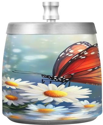 Posacenere per sigari da donna, in acciaio inox, antivento, per esterni