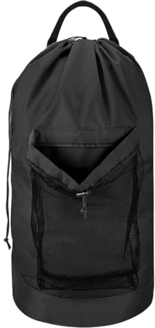 Mochila de lavandería, de cesta de ropa con cierre de cordón, mochila para almacenamiento de ropa, dormitorio, armario, apartamento, universidad, baño, viajes, camping