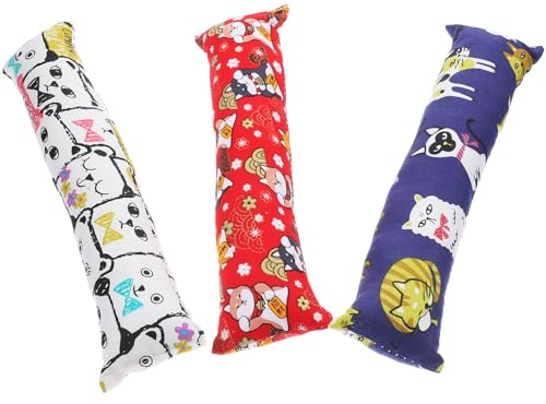 SUPVOX Lot de 3 Jouets à Mâcher pour Chatons Remplis d'herbe à Chat Coussins Légers Anti-Morsure Jouets Interactifs pour Stimuler L'Activité des Chats