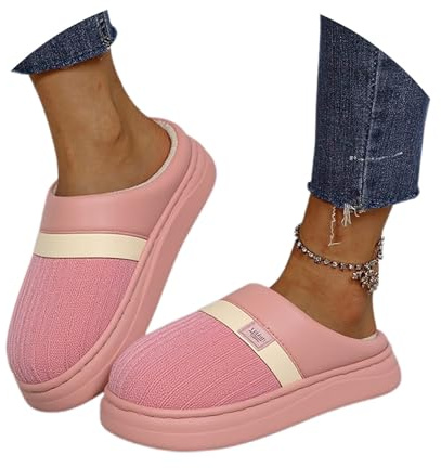 Pantofole Donna Invernali - Pantofole Invernali Morbide per Interni Comode E Comode Foderate in Pile Caldo Non Adatte al Bagno E alla Camera da Letto Morbide E AntiGraffio.