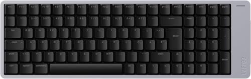 LOFREE Flow2 Low-Profile Mechanik-Tastatur(Deutsches Layout) - Aluminiumlegierung mit Pulse Taktil-Schaltern. Aufladbare kabellose Tastatur mit 3 Verbindungsmodi - Für Win&Mac (Spacegrey, 100)