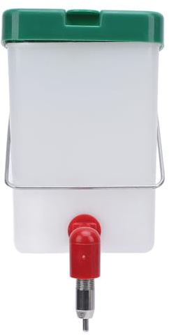 Topiky Automatische Kleintiertränke, Auslaufsicheres Design für Kaninchen, Küken, Papageien, Vögel, Haustierkäfig, Getränkespender, Kollisionssicher, Flaschensicher, ABS-Metall, Leicht zu Reinigen,