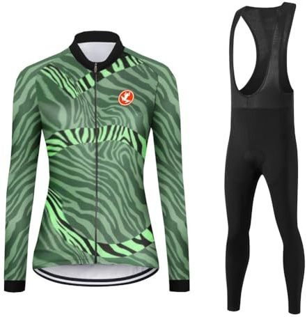 UGLY FROG Radtrikot Anzug Damen Winter Sport & Freizeit MTB Fahrradbekleidung Largarm Hemd Polyester Radsport Damen Hose Set