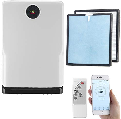 Sichler Haushaltsgeräte Raumluftfilter: 6-Stufen-Luftreiniger mit UV, Ionisator, WLAN, inkl. HEPA13 Filter (Luftreiniger mit Pollenfilter, Appgesteuerte, iPad)