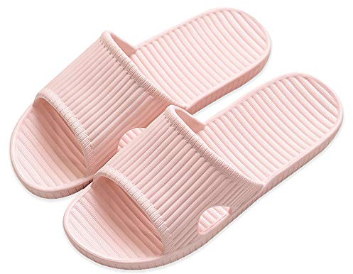 JIJIe Shower slipper, Slippers for Women bathroom or indoor use, anti-slip (Pink UK4/4.5, EU36/37)