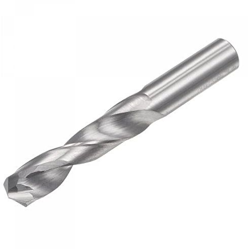 sourcing map Spiralbohrer Vollhartmetall, C2/K20 Wolframcarbid Gerader Schaft Spiralflöten Bohrschneider 7,9mm