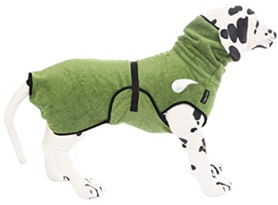 drop-tex Hundebademantel -Kaktus - Rückenlänge 25cm - 90cm auswählbar - 100% Handmade - 100% Baumwolle (Walkfrottier)