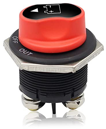 Batterie Trennschalter 12V 24V 200A, Batterietrennschalter Hauptschalter Batterieschalter Stromschalter Wasserdicht Akku Trennen Schalter für Auto LKW Boot Jacht Wohnwagen Motorrad KFZ Bus Marine