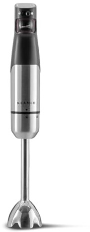 KLAMER Stabmixer 1000 Watt mit SmartSpeed, Turbo-Taste und Spritzschutz | Pürierstab mit Messbecher und Schneebesen für Suppen, Smoothies und Babynahrung, Klingen aus Edelstahl, BPA- und PFOA-frei
