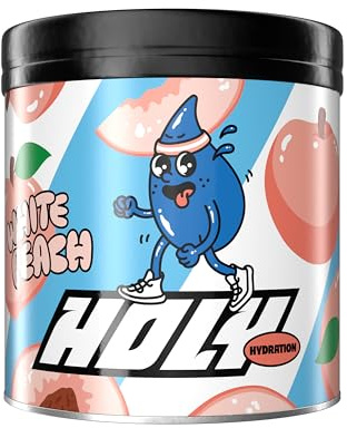 HOLY Hydration Elektrolyte ohne Zucker 'White Peach' - Elektrolyte Sport Pulver Pfirsich, 50 Portionen - isotonisches Getränkepulver mit Mineralstoffen, vegan & 100% natürliche Fruchtaromen