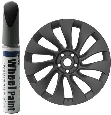 Ywooon Wheel Rims Touch Up Paint for Tesla Model Y Performance 21 Uberturbine Wheel Curb Rash Repair for Model 3 Uberturbine/Stiletto Wheels, Gunpowder