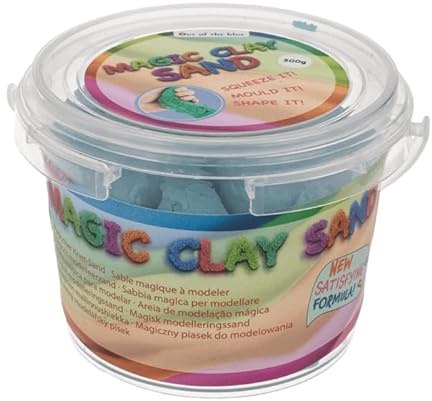 BLUECHOLON Magic Clay Sand Jeu de sable magique, pot XL 300 g, pot XXL 500 g, couleurs variées, propre, doux, non toxique, jeu créatif pour enfants à partir de 3 ans (XXL 500 grammes)