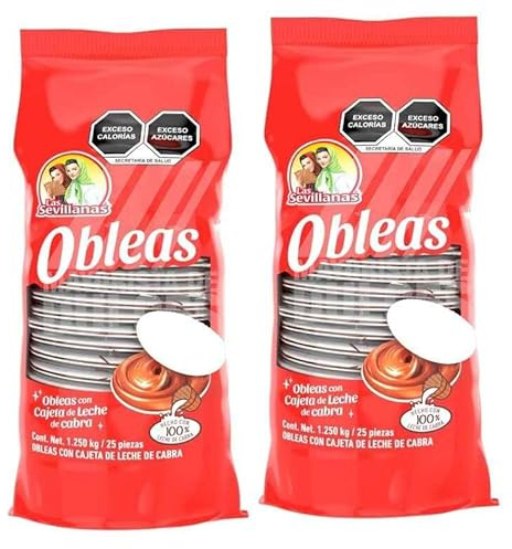 2x Las Sevillanas OBLEA Basado en leche de cabra paquete 2x 25 piezas