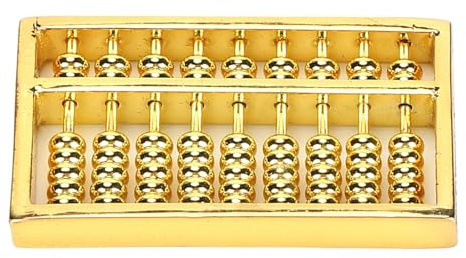 ZJchao Abacus en Laiton à 9 Blocs, Boulier Chinois Vintage, Jouet à Main Miniature Éducatif, Outil de Calcul Mathématique pour Enfants et Adultes