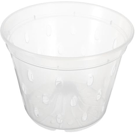 Toddmomy Maceta De Orquídea Plástica con Drenaje para Cultivo De Plantas Interiores y Exteriores Maceta Transparente De Diseño Transpirable para Buenas Circulaciones De Aire