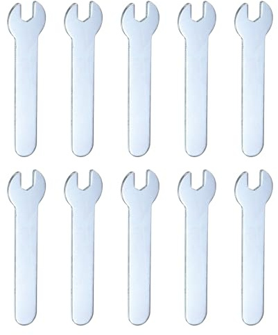 QUARKZMAN 10 Pezzi Chiave a Bocca Aperta Chiave a Bocca Aperta 5.5X66X1.5mm Metrica a Forma di U Singola Estremità Super Sottile Testa Piana Chiave a Bocca Galvanizzata