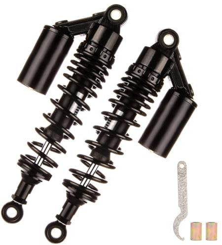 SkyjOy Motorrad StoßDäMpfer Paar 320mm Motorrad Luft Stoßdämpfer Fallschutz Dirt Bike Scooter Quad ATV Stoßdämpfer Federaufhängung StoßDäMpfer