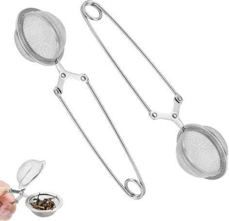 2 Piezas Pinzas para Té Colador de Té Esférico de Acero Inoxidable Infusor de Te en Forma de Bola para Té Frutas Especias Hierbas Condimentos