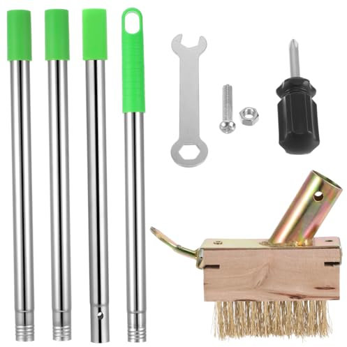 LIFKOME Spazzola Per Diserbo Fessure Strumento Manuale in Acciaio Per Pavimenti Marciapiedi Cortili Vialetti Esterno Rimozione Muschio Pulizia Fughe