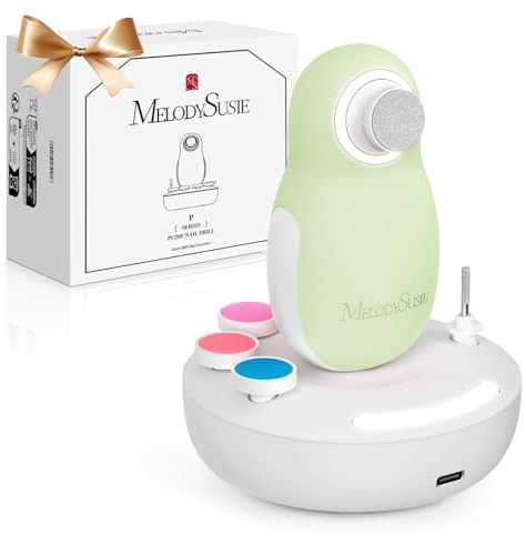 MelodySusie Lime à Ongles Électrique pour Bébé, Coupe Ongles Bébé Rechargeable avec Support de Charge Magnétique et Veilleuse, Faible Bruit Ponceuse pour Ongles pour Nouveau-Nés & Enfants