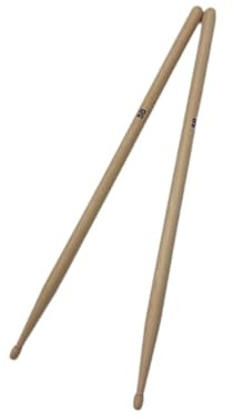 TTETTZ 2 Stück Schlagzeugstöcke für Jazz und Percussion mit ergonomischen Griffen, 5b Holzfarbe