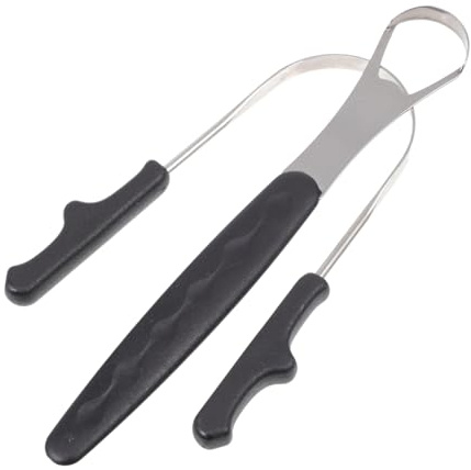 FOMIYES Scarpa Linguale in Acciaio Inox per Pulizia della Lingua Forma a U per Rimozione Residui Alimentari e Freschezza Duratura