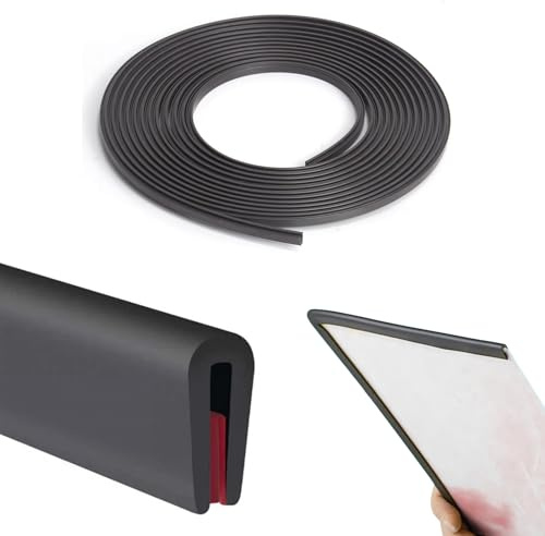 3 M Garniture De Bord en Caoutchouc,Protection De Bord De Portière De Voiture Auto-Adhésive,Protection Portiere Voiture,Joint Porte Voiture,Protecteur De Bord Flexible pour Bord Tranchant en Tôle
