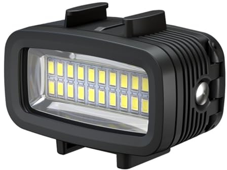 Pequeña luz subacuática para fotografía, 20 cuentas LED, 40 m de profundidad, resistencia transportable, cámaras de acción Shih Tzus, pequeña luz de buceo transportable