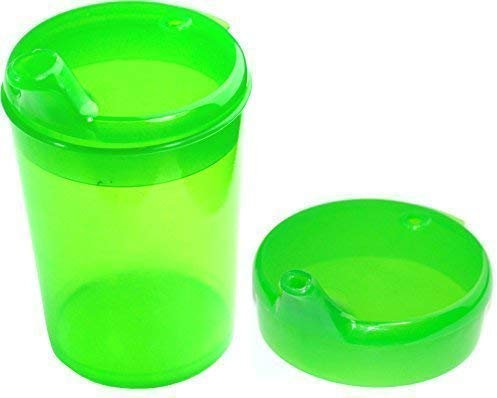 Medi-Inn+ Bill Becher 250 ML Set 1 Partie Inférieure + 2 pour Bureau (Ouverture 1 Pièce 12 X 10mm U.1 Stück 4 X 4mm) IN Divers Couleurs de vert, Ouverture boisson : 4 x 4 mm