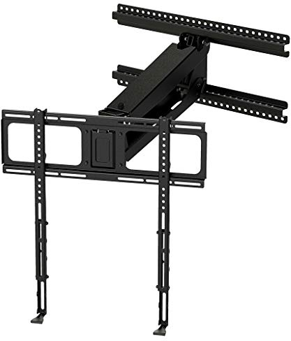 MantelMount- MM340 Above Fireplace Pull Down TV Mount- Televisions 44 to 80 Up to 90 lbs - Safe Auto-Adjusting TV Mounts - Patented Motion Stops, Handles, Balancing Technology - Superior Steel