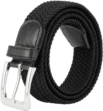 Tyg elastiskt tyg vävd stretch flerfärgade flätade bälten
