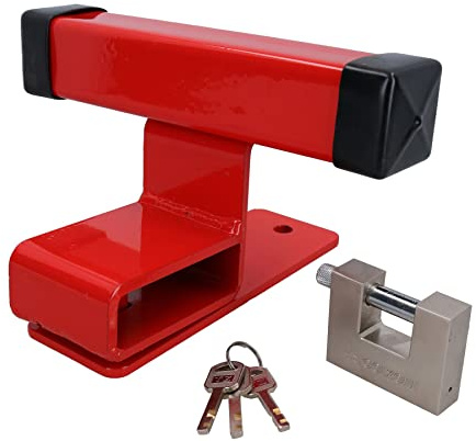 Toolzone Garage Door Lock Defender Motor Bike Car Stop Bar Up and Over & Padlock