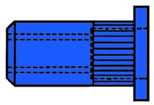 Gesipa Blindnietmuttern Stahl-gerändelt M 8 – Flachrundkopf (Klemmbereich 9,00 – 12,00 mm, Schaftdurchmesser 11 mm) 1450367