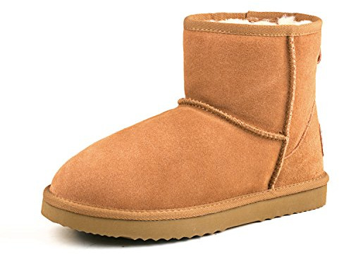 Shenduo Donna Stivali Caviglia da Neve Impermeabile Marrone 40EU D5154