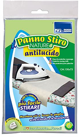 PARODI & PARODI - Bügeltuch, reduziert Flecken und Verbrennungen, hält die Falten der Kleidung länger, aus Baumwolle, Beige, 30 x 75 cm