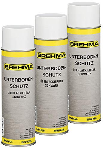 BREHMA 3X Unterbodenschutz Steinschlagschutz Spray schwarz 500ml überlackierbar